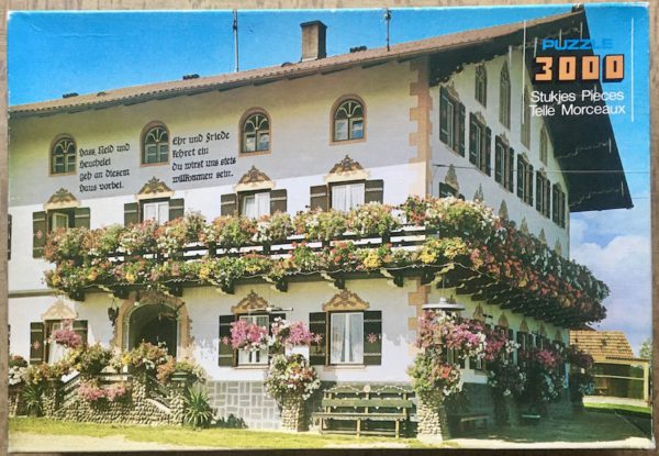 Image of the puzzle 3000, Wild Horse, Bavarian House, Bavaria, Sealed Bag, Picture of the box