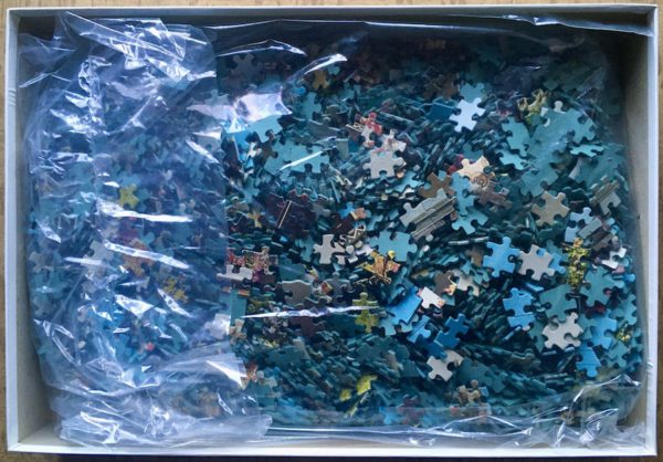 Image of the puzzle 3000, Wild Horse, Bavarian House, Bavaria, Sealed Bag, Picture of the bag