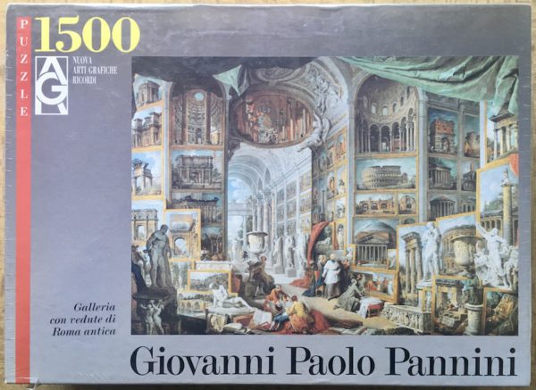 Image of the puzzle 1500, Ricordi, Gallery with Views of Ancient Rome, by Panini, Factory Sealed, Picture of the box