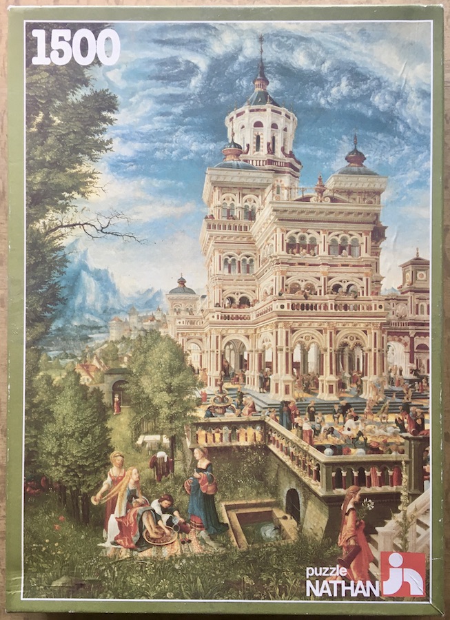 1500, Nathan, Susan's Bath, Albrecht Altdorfer, Complete, 2022-02-09 Image of the puzzle 1500, Nathan, Susans Bath, Albrecht Altdorfer, Complete, Picture of the box