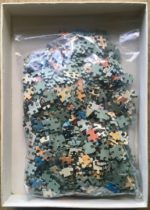 Image of the puzzle 1000, Nathan, Travel Poster, by David Dellepiane, Incomplete, Picture of the bag