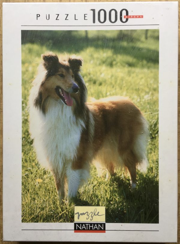 Image of the puzzle 1000, Nathan, Collie on the Lookout, Factory Sealed, Picture of the box