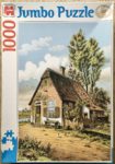 Image of the puzzle 1000, Jumbo, Sunflower Cottage, Complete, Picture of the box