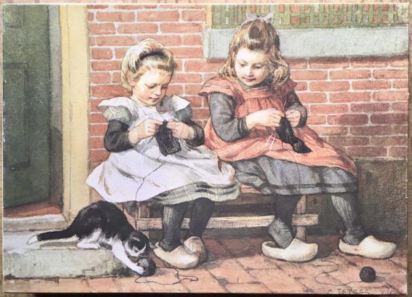 Image of the puzzle 750, JB, What is the Kitten doing?, by Cornelis Jetses, Complete, Picture of the box