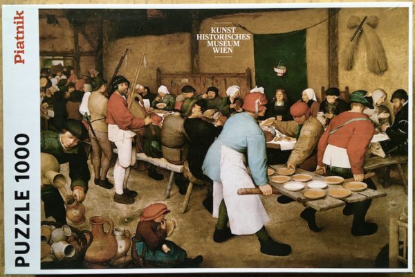 Image of the puzzle 1000, Piatnik, Peasant Wedding, by Pieter Bruegel the Elder, Complete, Picture of the box