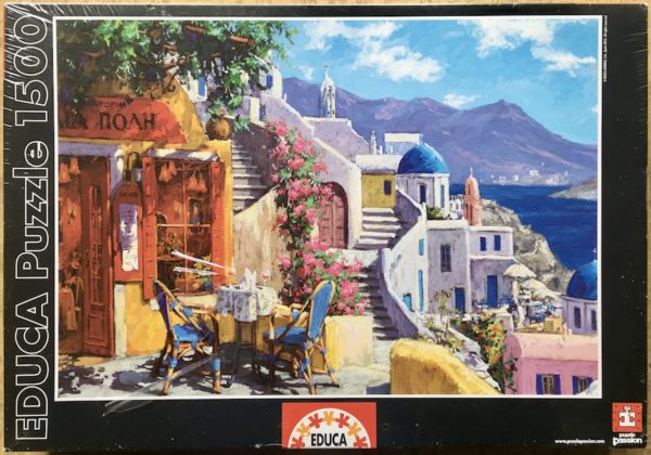Image of the puzzle 1500, Educa, Aegean Sea Evening, by Viktor Shvaiko, Factory Sealed, Picture of the box