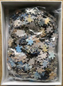 Image of the puzzle 1000, Otter House, Maiden Voyage, by Kevin Walsh, Complete, Picture of the bag