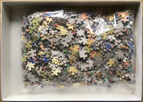 Image of the puzzle 1000, Appleone, Fortune White Mouse, Etsuko Ogasawara, Complete, Picture of the bag