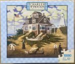 Image of the puzzle 1000, MB, A Delightful Day on Sparkhawk Island, by Charles Wysocki, Complete, Picture of the box