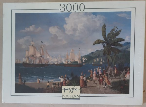 Image of the puzzle 3000, Nathan, The Fleet's Arrival in the Islands, by Gustave Alaux, Factory Sealed, Picture of the box