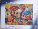 Image of the puzzle 1000, MB, The Colors of the Market, by Vanita Comissiong, Incomplete, Picture of the box
