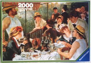 Image of the puzzle 2000, Ravensburger, Luncheon at the Boating Party, by Renoir, Sealed Bag, PIcture of the box