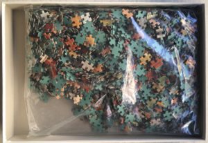 Image of the puzzle 2000, Ravensburger, Luncheon at the Boating Party, by Renoir, Sealed Bag, PIcture of the bag