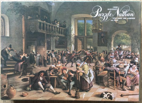 Image of the puzzle 1500, Nathan, Revelry at an Inn, by Jan Steen, Complete, Picture of the box