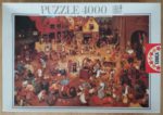 Image of the puzzle 4000, Educa, The Fight Between Carnival and Lent, by Pieter Bruegel the Elder, Sealed Bag, Picture of the box