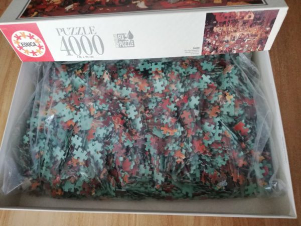 Image of the puzzle 4000, Educa, The Fight Between Carnival and Lent, by Pieter Bruegel the Elder, Sealed Bag, Picture of the bag