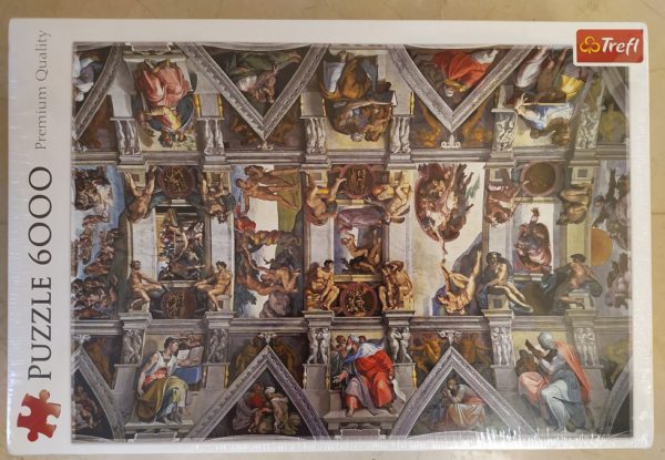 Image of the puzzle 6000, Trefl, The Sistine Chapel Ceiling, by Michelangelo, Factory Sealed, Picture of the box