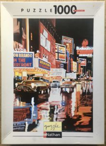 Image of the puzzle 1000, Nathan, Broadway by Night, by Alain Bertrand, Incomplete, Picture of the box