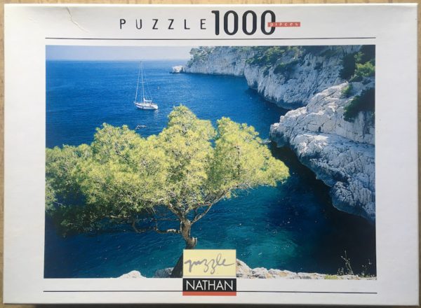 Image of the puzzle 1000, Nathan, Calanque de Port Miou, Cassis, Complete, Picture of the box