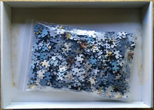 Image of the puzzle 1000, Castorland, In the Frosty Afternoon, by Alfred Wierusz-Kowalski, Incomplete, Picture of the bag