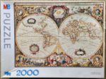 Image of the puzzle 2000, MB, Old World Map, by Hendrick Doncker, Complete, Picture of the box