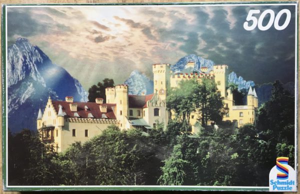 Image of the puzzle 500, Schmidt, Hohenschwangau Castle, Incomplete, Picture of the box