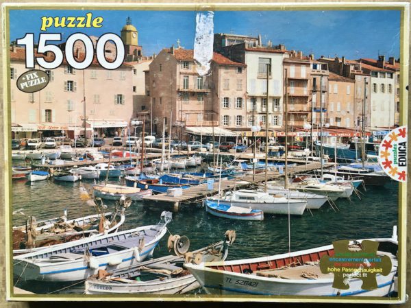 Image of the puzzle 1500, Educa, Saint Tropez, France, Incomplete, Picture of the box