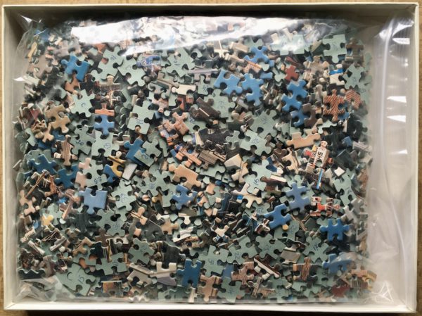 Image of the puzzle 1500, Educa, Saint Tropez, France, Incomplete, Picture of the bag