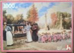 Image of the puzzle 1000, Nathan, A Kindergarten Outing, by Timoléon Marie Lobrichon, Complete, Picture of the box