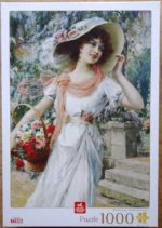 Image of the puzzle 1000, Deico, The Flower Garden, by Émile Vernon, Complete, Picture of the box