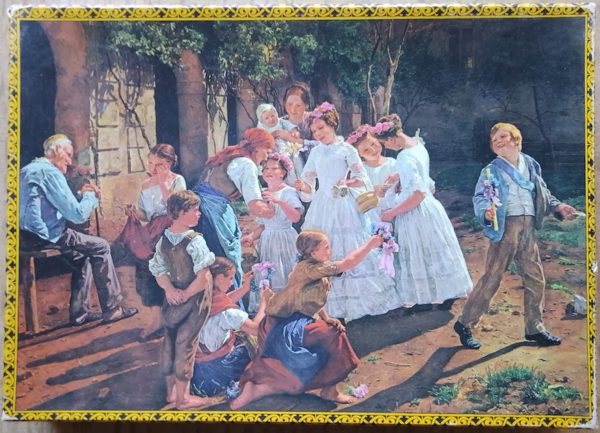Image of the puzzle 520, Piatnik, On Corpus Christi Morning, by Ferdinand Georg Waldmüller, Complete, Picture of the box