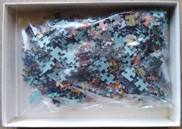 Image of the puzzle 520, Piatnik, The Reconciliation, by Ferdinand Georg Waldmüller, Complete, Picture of the bag