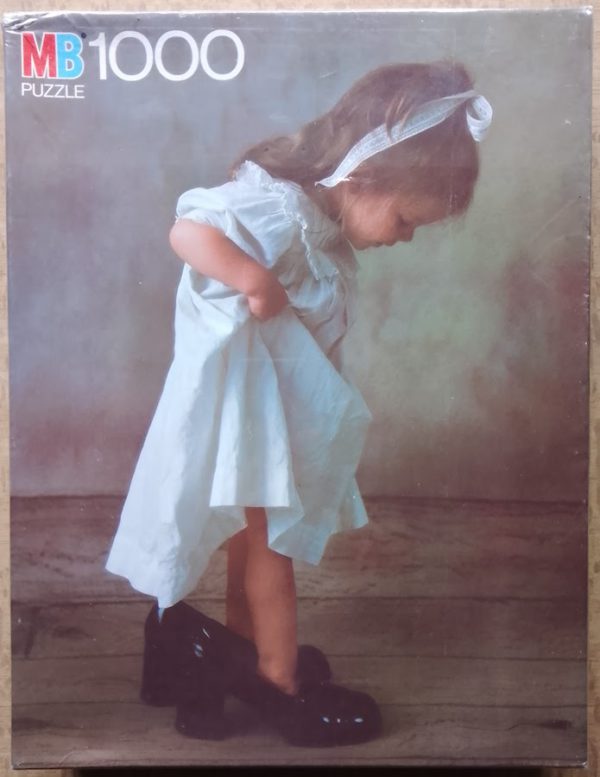 Image of the puzzle 1000, MB, Mommys Shoes, Factory Sealed, Picture of the box