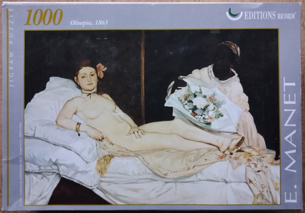 Image of the puzzle 1000, Ricordi, Olympia, by Édouard Manet, Incomplete, Picture of the box