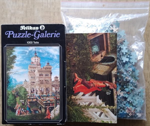Image of the puzzle 1000, Pelikan, Susanna in the Bath, by Albrecht Altdorfer, Complete, Picture of the contents