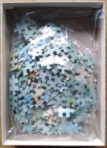 Image of the puzzle 250, MB, A Summer's Day on Hornbaek Beach, by Frants Peter Diderik Henningsen, Complete, Picture of the bag