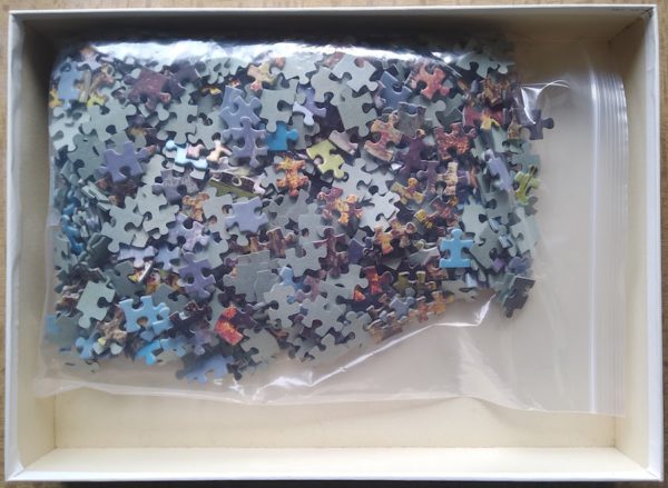 Image of the puzzle 1000, Ravensburger, Neuschwanstein, Complete, Picture of the bag