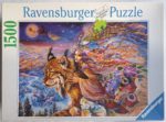 Image of the puzzle 1500, Ravensburger, Flight of the Lynx, by Josephine Wall, Sealed Bag, Picture of the box