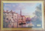 Image of the puzzle 1000, Fame, Riverside Village, by Charles Kuwasseg, Factory Sealed, Picture of the box