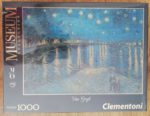 Image of the puzzle 1000, Clementoni, Starry Night on the Rhône, by Vincent van Gogh, Factory Sealed, Picture of the box