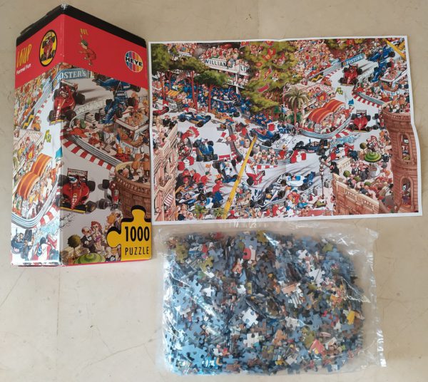 Image of the puzzle 1000, Heye, Formel Fun, Picture of the bag