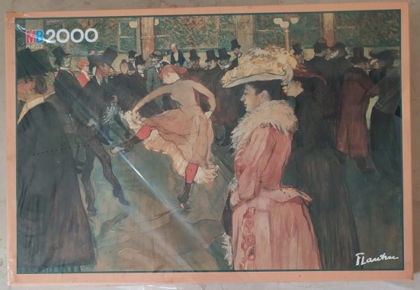 Image of the puzzle 2000, MB, At the Moulin Rouge: The Dance, by Henry de Toulouse-Lautrec, Factory Sealed, Picture of the box