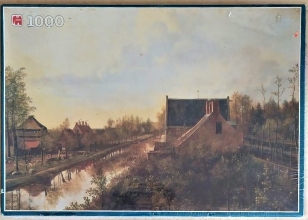 Image of the puzzle 1000, Jumbo, The Canal at s-Graveland, by Pieter Gerardus van Os, Factory Sealed, Picture of the box