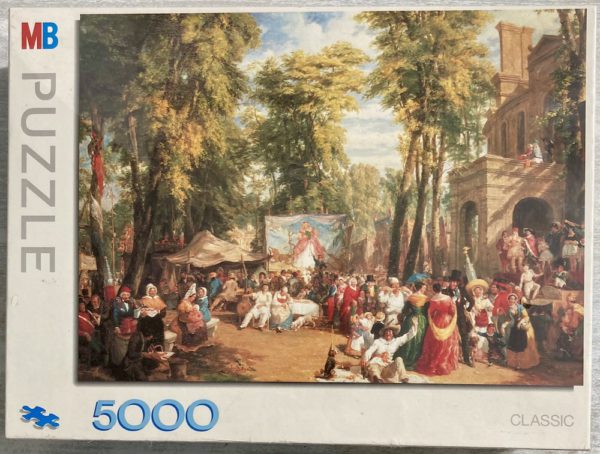 Image of the puzzle 5000, MB, Fair in the Champs-Elysees, William Parrott, Factory Sealed, Picture of the box