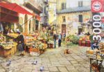 Image of the puzzle 3000, Educa, La Vucciria Market, Palermo, by Clark Hulings, Picture of the box
