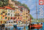 Image of the puzzle 2000, Educa, La Barca Rossa alla Calata, by Guido Borelli, Picture of the box