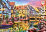 Image of the puzzle 4000, Educa, Colmar Canal, France, by Dominic Davison, Picture of the box