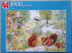 Image of the puzzle 1000, Nathan, Nature, by Eke van Mansvelt, Complete, Picture of the box