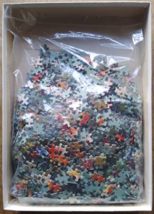 Image of the puzzle 1500, Nathan, Still Life with Flowers, by Jan van Huysum, Complete, Picture of the bag