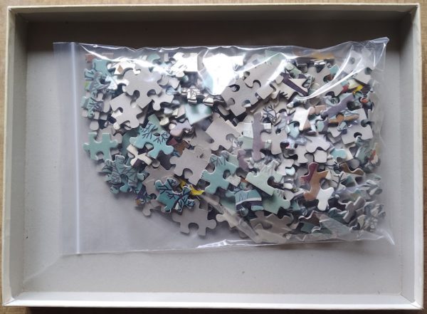 Image of the puzzle 280, Ravensburger, Bird House, by Sigrid Heuck, Complete, Picture of the bag